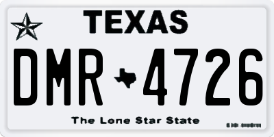 TX license plate DMR4726