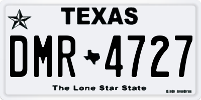 TX license plate DMR4727