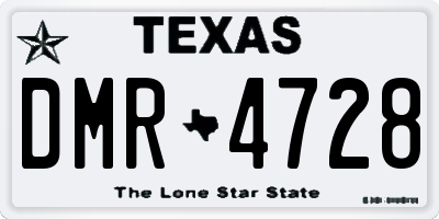TX license plate DMR4728
