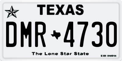 TX license plate DMR4730
