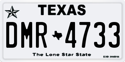 TX license plate DMR4733