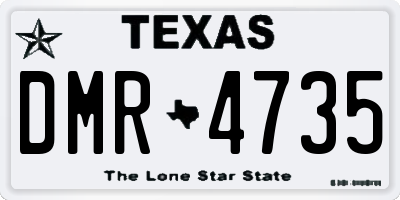 TX license plate DMR4735