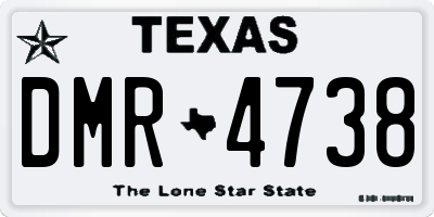 TX license plate DMR4738