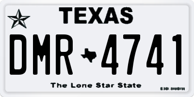 TX license plate DMR4741