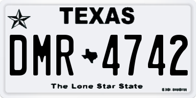 TX license plate DMR4742
