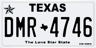 TX license plate DMR4746