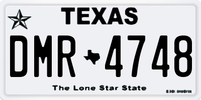 TX license plate DMR4748