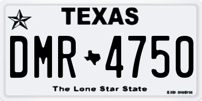 TX license plate DMR4750