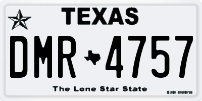 TX license plate DMR4757
