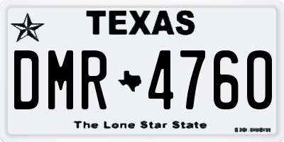 TX license plate DMR4760
