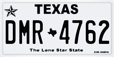 TX license plate DMR4762
