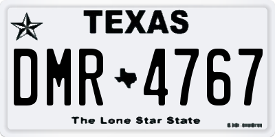 TX license plate DMR4767