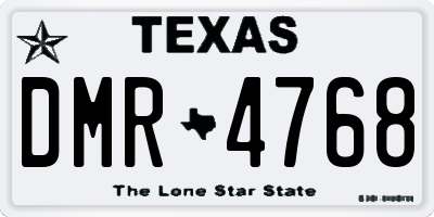 TX license plate DMR4768