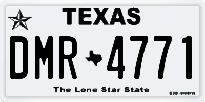 TX license plate DMR4771