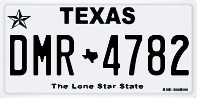 TX license plate DMR4782