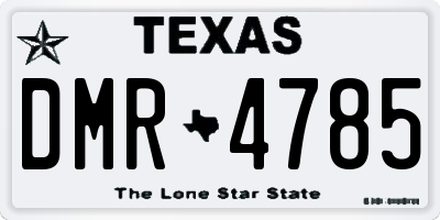 TX license plate DMR4785
