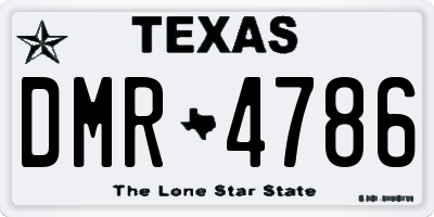 TX license plate DMR4786