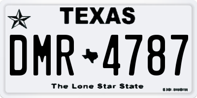TX license plate DMR4787