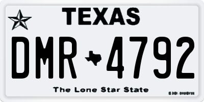 TX license plate DMR4792