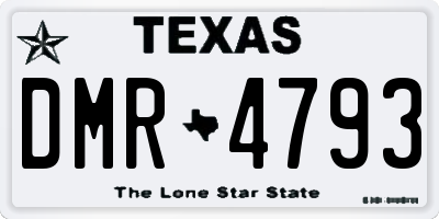 TX license plate DMR4793
