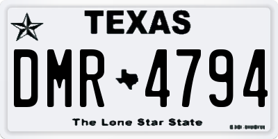 TX license plate DMR4794
