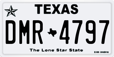 TX license plate DMR4797