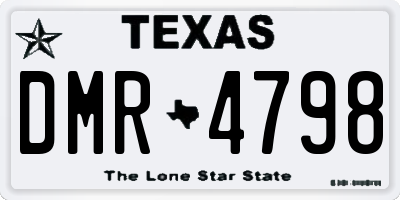 TX license plate DMR4798