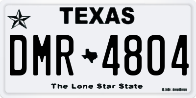 TX license plate DMR4804