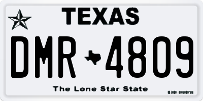 TX license plate DMR4809