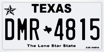 TX license plate DMR4815