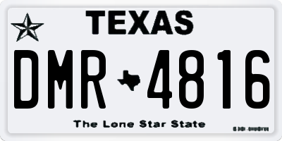 TX license plate DMR4816