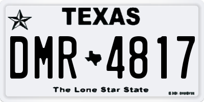 TX license plate DMR4817
