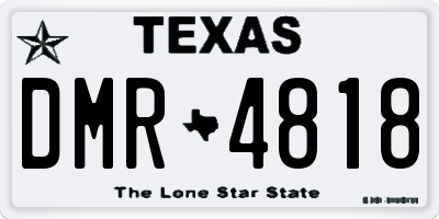 TX license plate DMR4818