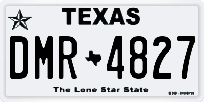 TX license plate DMR4827