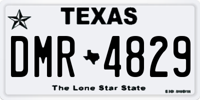 TX license plate DMR4829