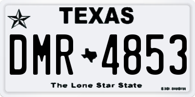 TX license plate DMR4853