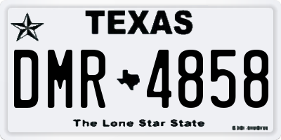 TX license plate DMR4858