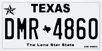 TX license plate DMR4860