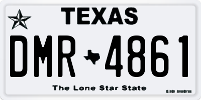 TX license plate DMR4861