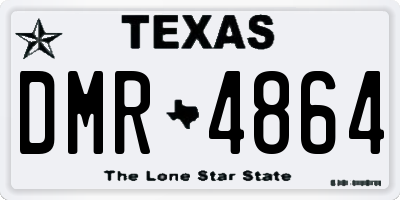 TX license plate DMR4864