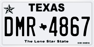TX license plate DMR4867