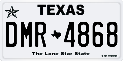TX license plate DMR4868