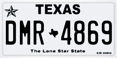 TX license plate DMR4869