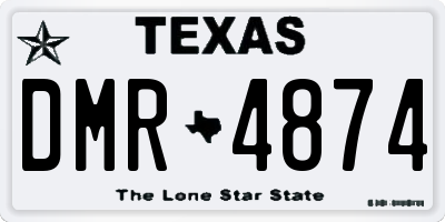 TX license plate DMR4874