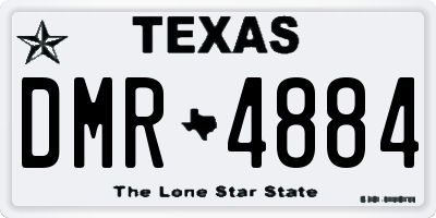 TX license plate DMR4884
