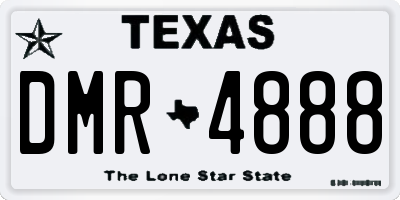 TX license plate DMR4888