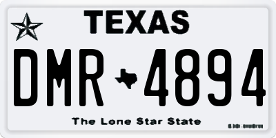 TX license plate DMR4894