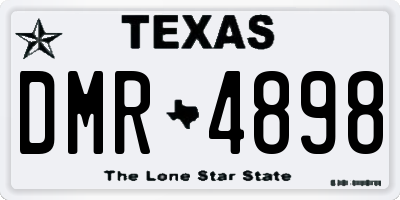 TX license plate DMR4898