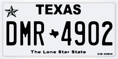 TX license plate DMR4902