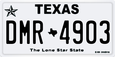 TX license plate DMR4903